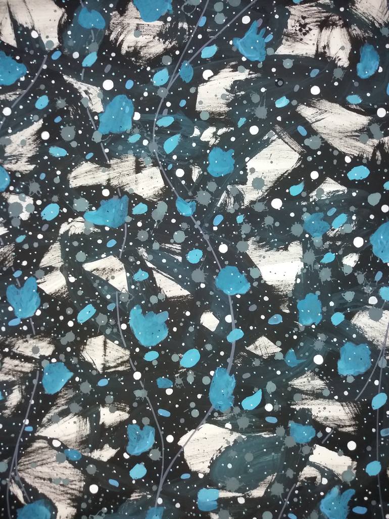 Original Abstract Expressionism Abstract Painting by Riccardo Capparella Aka Ticco