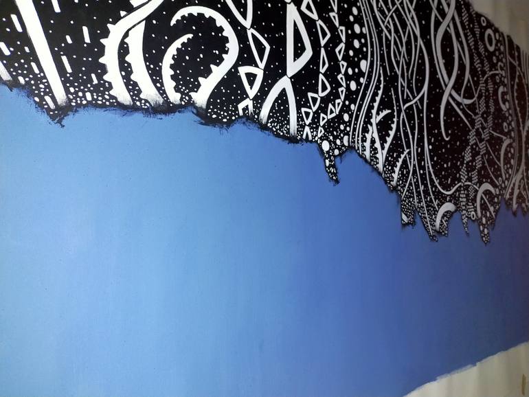 Original Abstract Expressionism Abstract Painting by Riccardo Capparella Aka Ticco