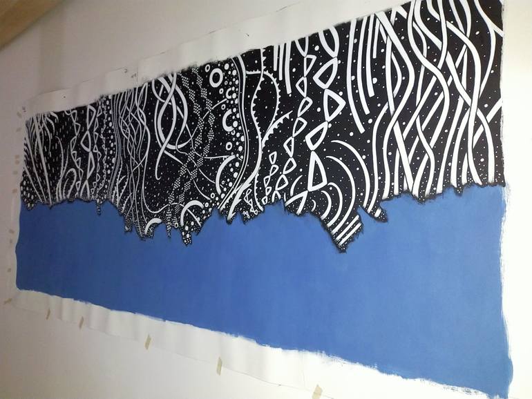 Original Abstract Expressionism Abstract Painting by Riccardo Capparella Aka Ticco