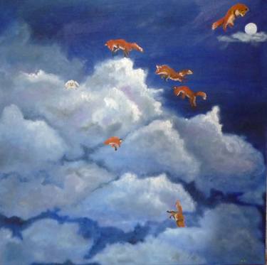 A flock of flying foxes. thumb