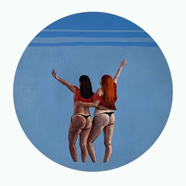 Women IV, 2020, oil on canvas, circle 30cm thumb