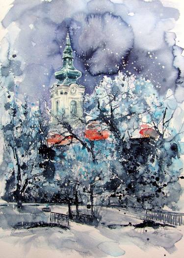 Original Cities Paintings by Kovacs Anna Brigitta