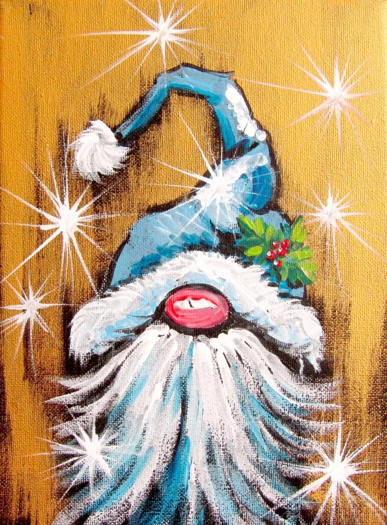 Christmas elf Painting by Kovacs Anna Brigitta | Saatchi Art