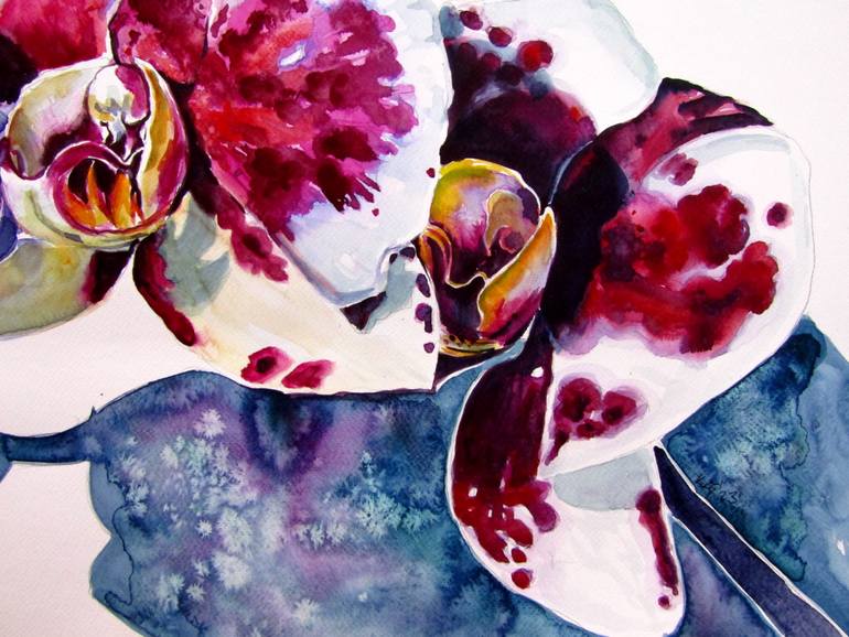 Original Impressionism Floral Painting by Kovacs Anna Brigitta