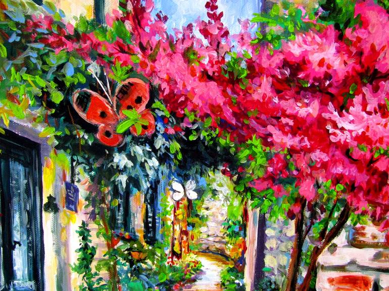 Original Impressionism Architecture Painting by Kovacs Anna Brigitta