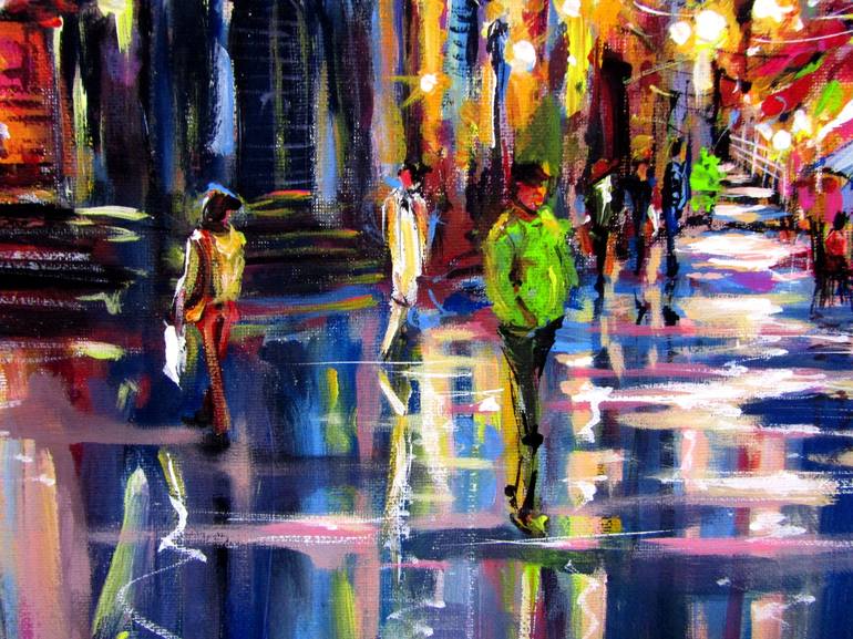 Original Impressionism Cities Painting by Kovacs Anna Brigitta