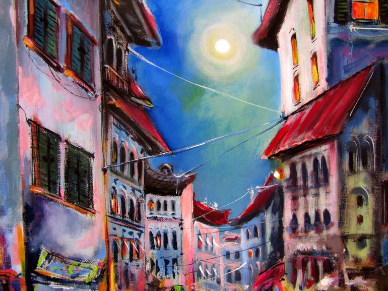 Original Impressionism Cities Painting by Kovacs Anna Brigitta