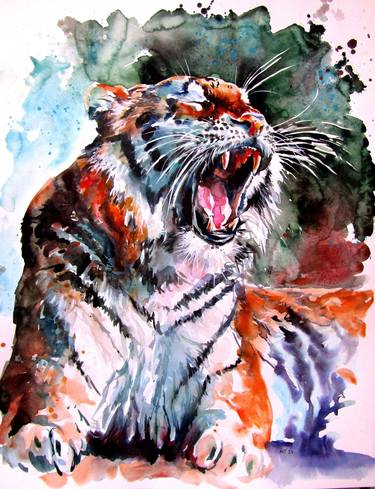 Original Impressionism Animal Paintings by Kovacs Anna Brigitta