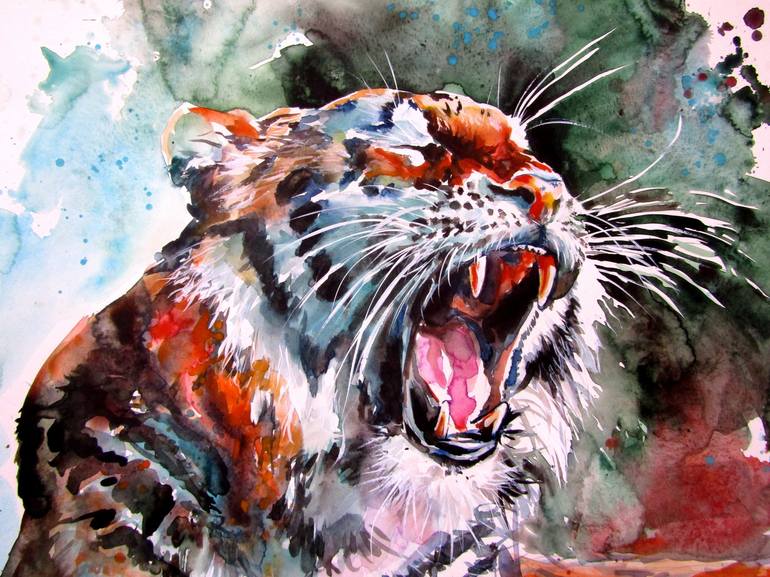 Original Animal Painting by Kovacs Anna Brigitta