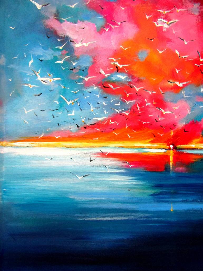 Original Seascape Painting by Kovacs Anna Brigitta