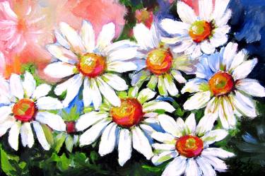 Original Impressionism Floral Paintings by Kovacs Anna Brigitta