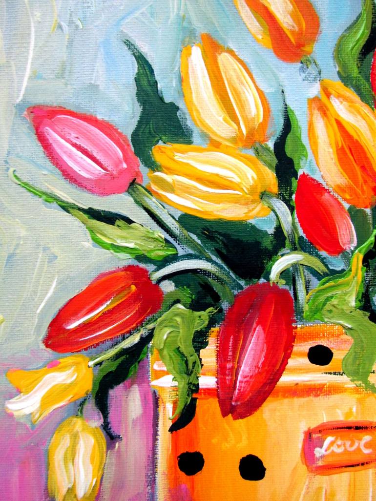 Original Impressionism Still Life Painting by Kovacs Anna Brigitta