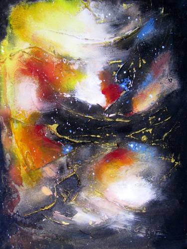 Print of Impressionism Outer Space Paintings by Kovacs Anna Brigitta