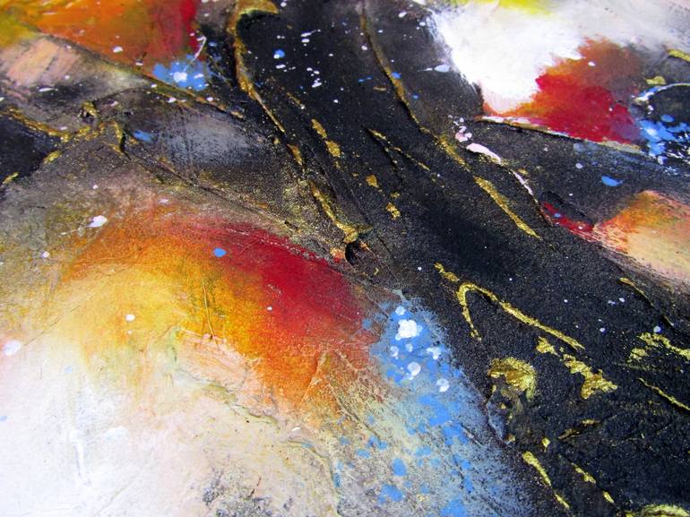 Original Impressionism Outer Space Painting by Kovacs Anna Brigitta