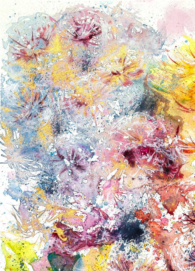 Original Impressionism Floral Painting by Kovacs Anna Brigitta