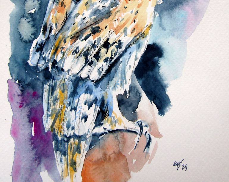 Original Impressionism Animal Painting by Kovacs Anna Brigitta