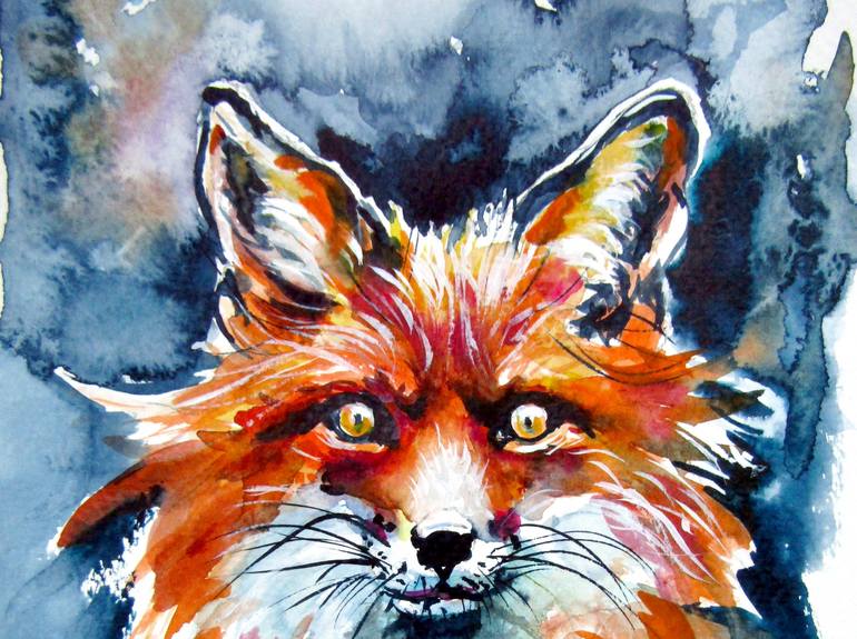 Original Impressionism Animal Painting by Kovacs Anna Brigitta