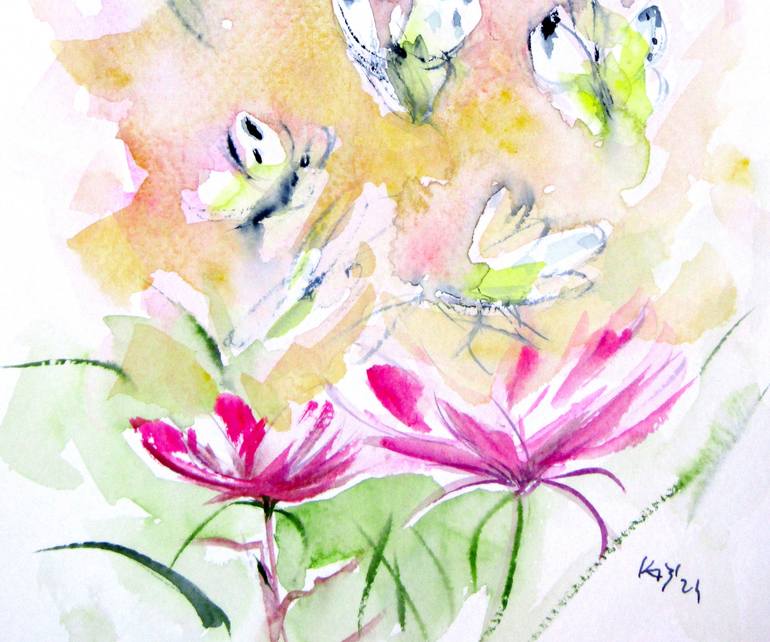 Original Impressionism Animal Painting by Kovacs Anna Brigitta