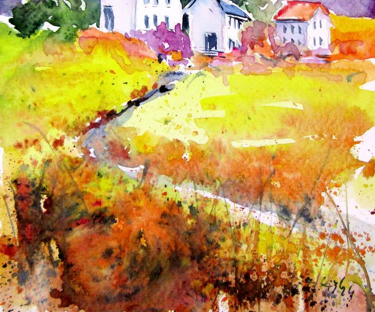 Original Impressionism Landscape Painting by Kovacs Anna Brigitta