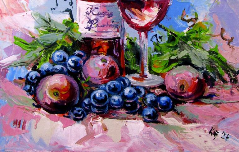 Original Impressionism Still Life Painting by Kovacs Anna Brigitta