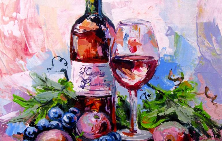Original Impressionism Still Life Painting by Kovacs Anna Brigitta