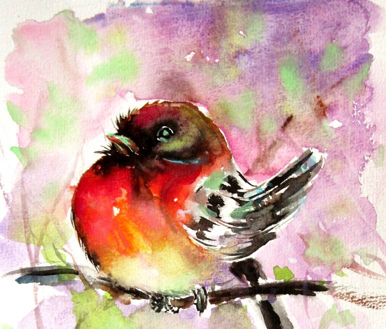 Original Impressionism Animal Painting by Kovacs Anna Brigitta