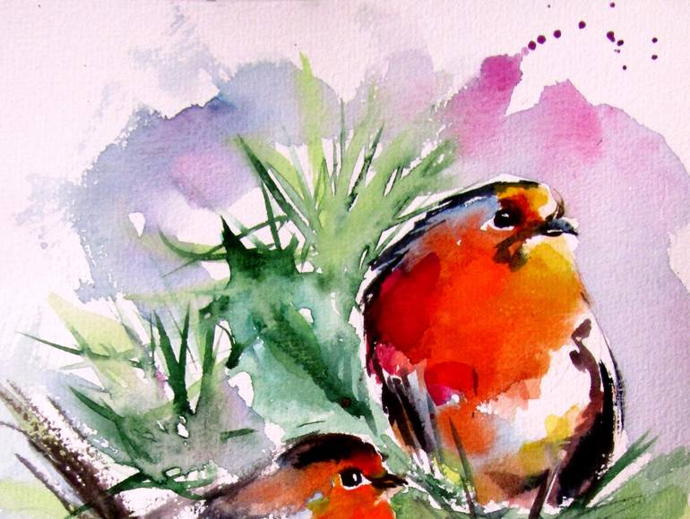 Original Impressionism Animal Painting by Kovacs Anna Brigitta