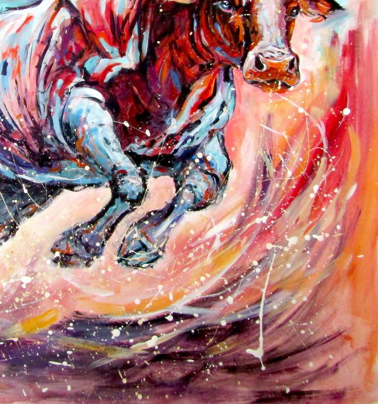 Original Impressionism Animal Painting by Kovacs Anna Brigitta