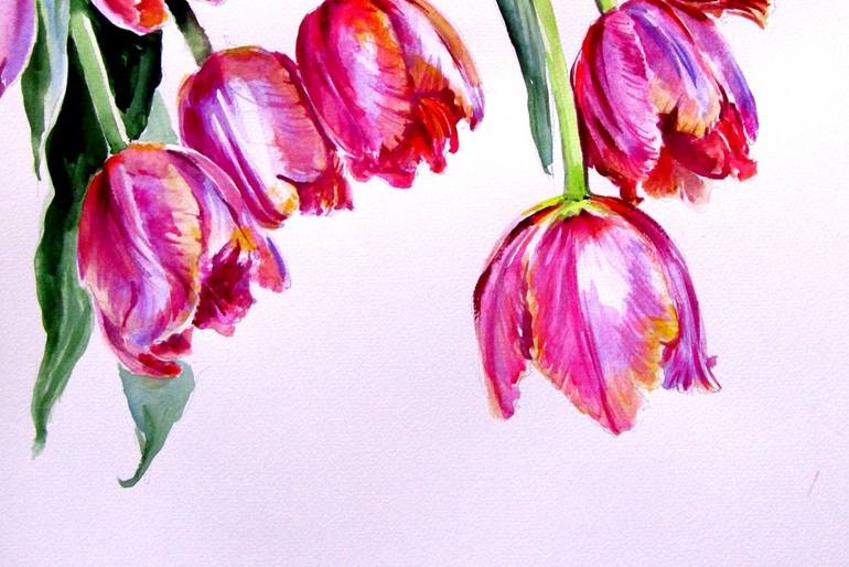 Original Impressionism Floral Painting by Kovacs Anna Brigitta