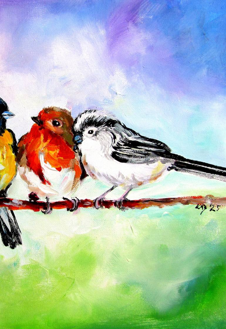 Original Impressionism Animal Painting by Kovacs Anna Brigitta