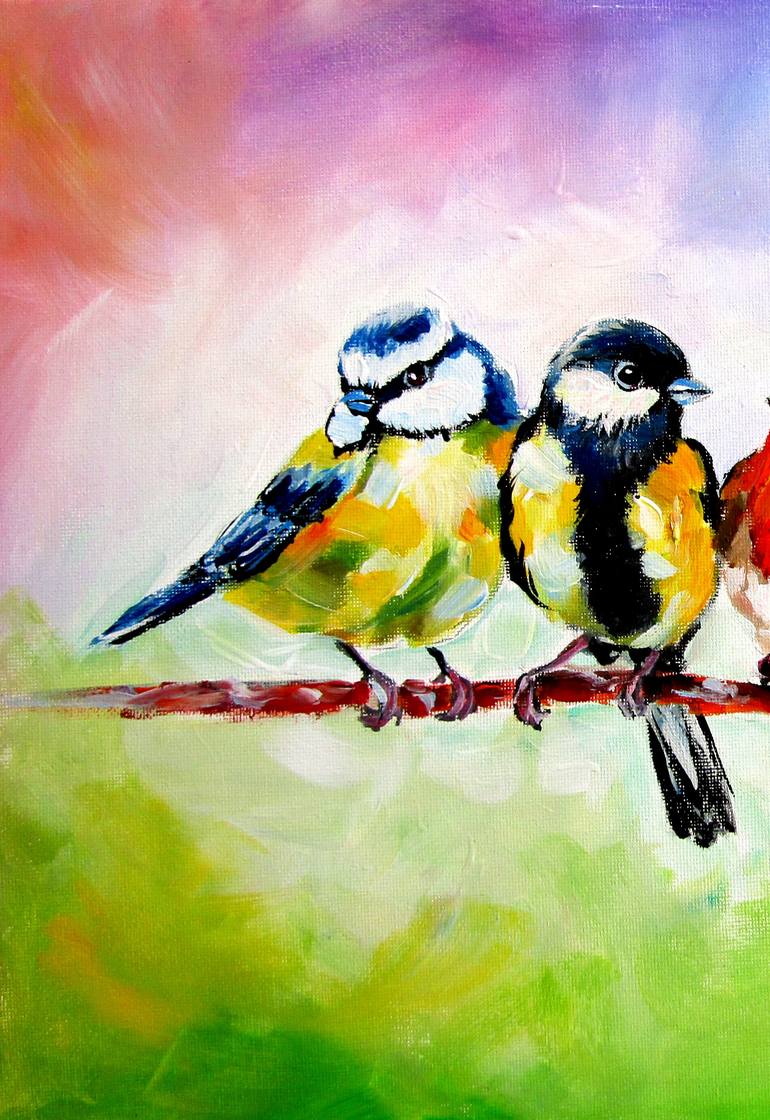 Original Impressionism Animal Painting by Kovacs Anna Brigitta