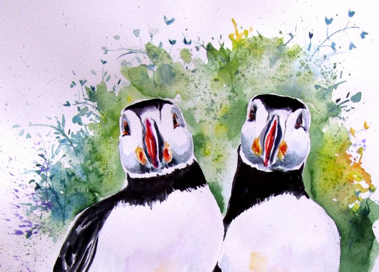Original Impressionism Animal Painting by Kovacs Anna Brigitta
