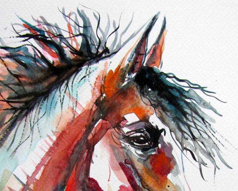 Original Impressionism Animal Painting by Kovacs Anna Brigitta