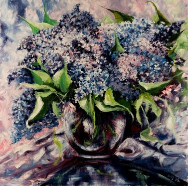 Lilac - original oil painting by KAB 13 x 13 inch thumb