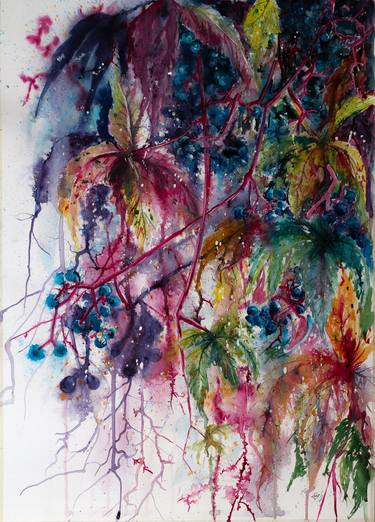 Print of Impressionism Nature Paintings by Kovacs Anna Brigitta