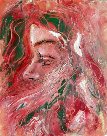 Original Impressionism Portrait Paintings by Kovacs Anna Brigitta