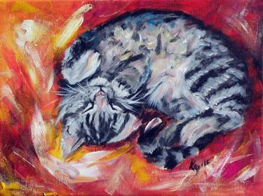 Original Impressionism Animal Paintings by Kovacs Anna Brigitta