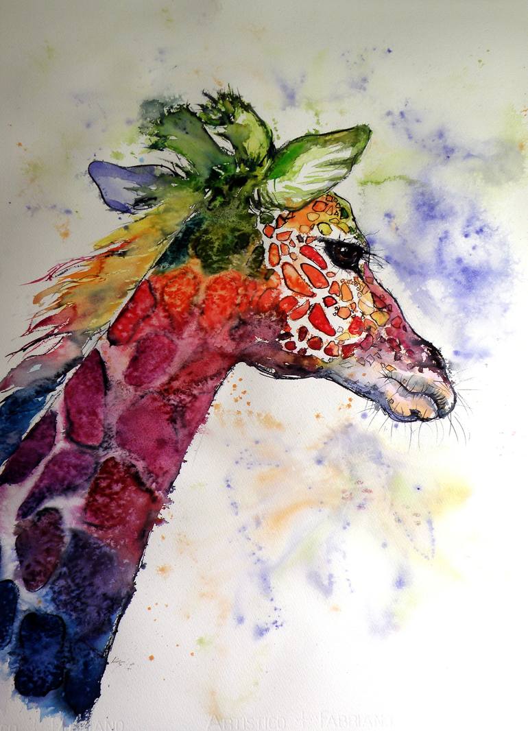 giraffe abstract art