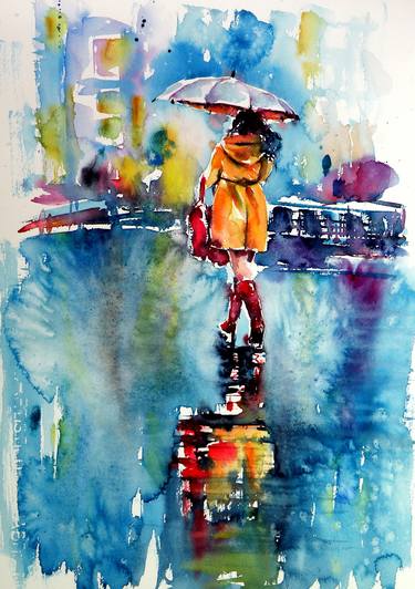 Original People Paintings by Kovacs Anna Brigitta