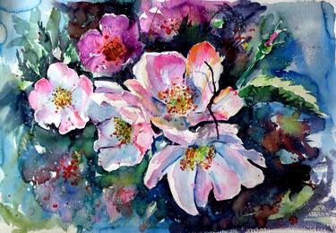 Original Impressionism Floral Paintings by Kovacs Anna Brigitta