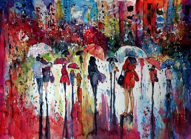 Original People Paintings by Kovacs Anna Brigitta