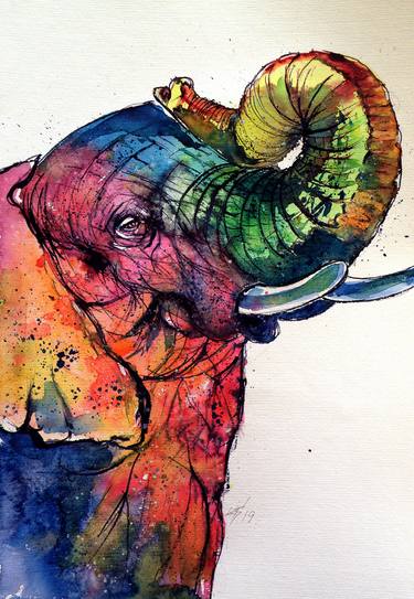 Original Animal Paintings by Kovacs Anna Brigitta