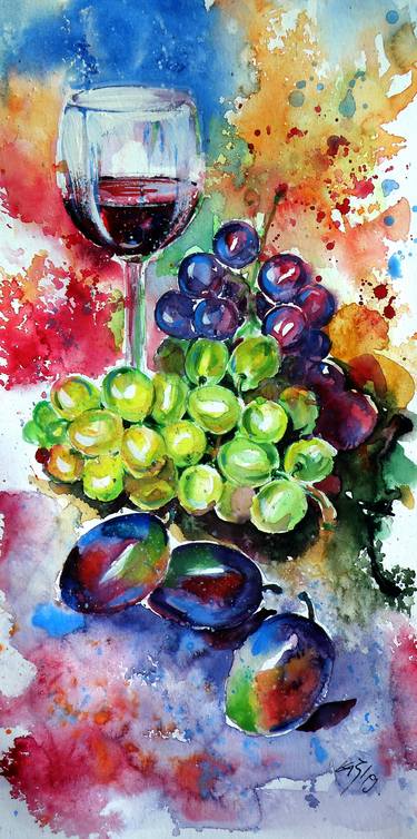 Original Impressionism Still Life Paintings by Kovacs Anna Brigitta