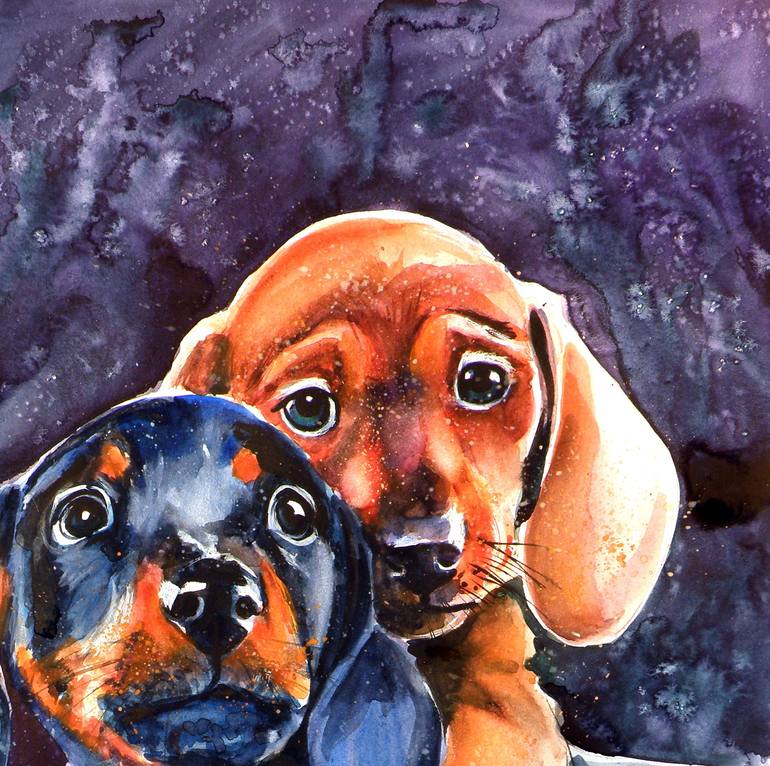 Original Impressionism Animal Painting by Kovacs Anna Brigitta
