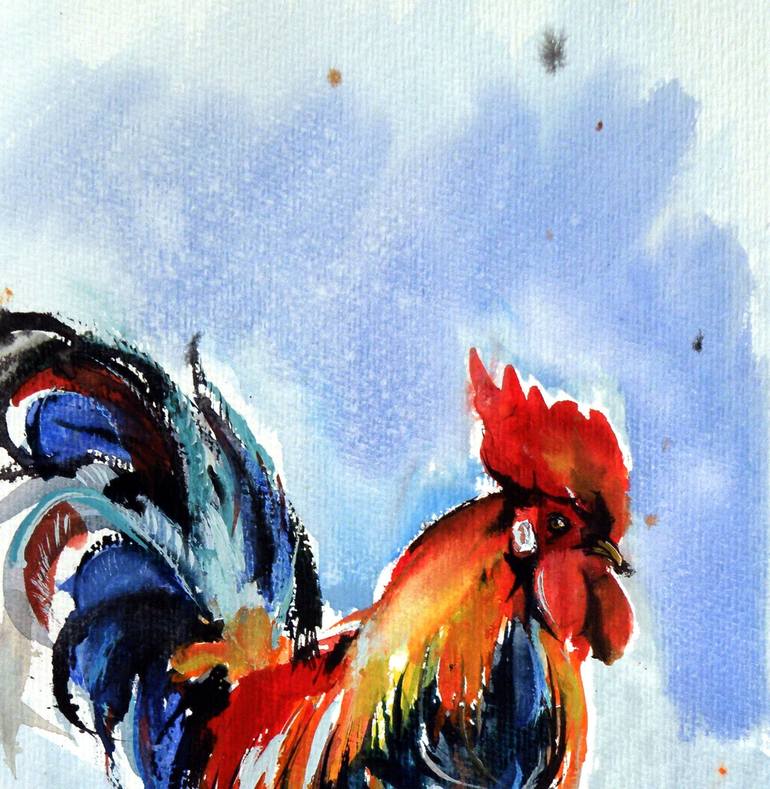 Original Impressionism Animal Painting by Kovacs Anna Brigitta