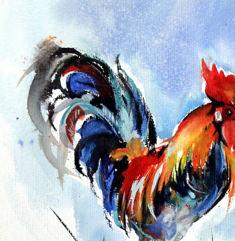 Original Impressionism Animal Painting by Kovacs Anna Brigitta