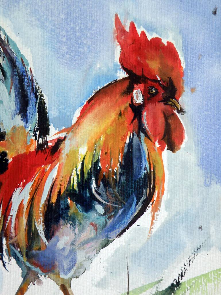 Original Impressionism Animal Painting by Kovacs Anna Brigitta