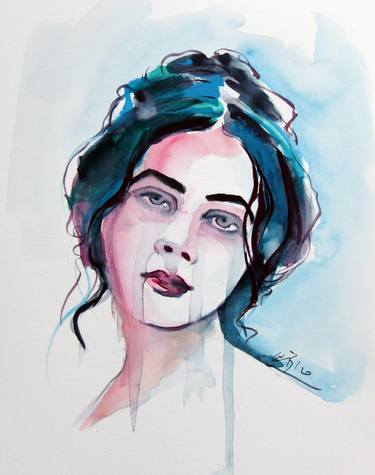 Original People Paintings by Kovacs Anna Brigitta