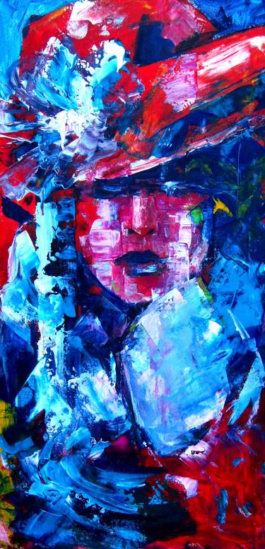 Print of Abstract Portrait Paintings by Kovacs Anna Brigitta