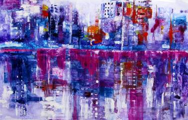 Print of Abstract Expressionism Cities Paintings by Kovacs Anna Brigitta